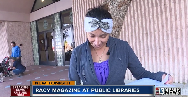 Racy Magazine Library Protest