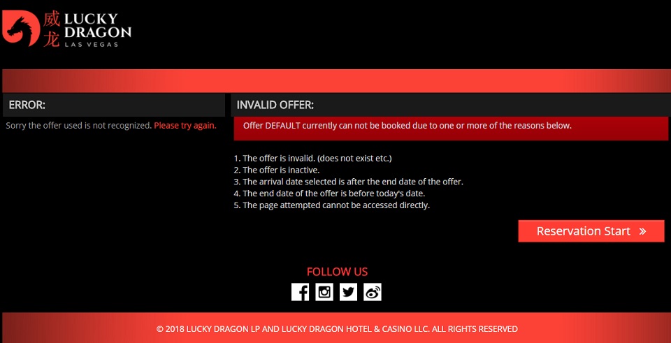 Lucky Dragon Hotel Vegas