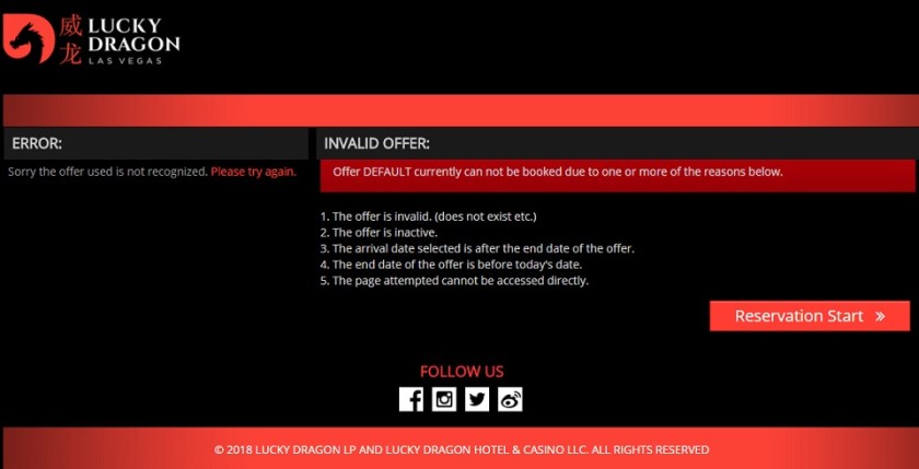 Lucky Dragon Hotel Vegas